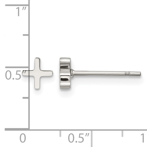Chisel Stainless Steel Polished X Post Earrings