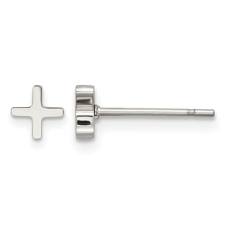 Chisel Stainless Steel Polished X Post Earrings