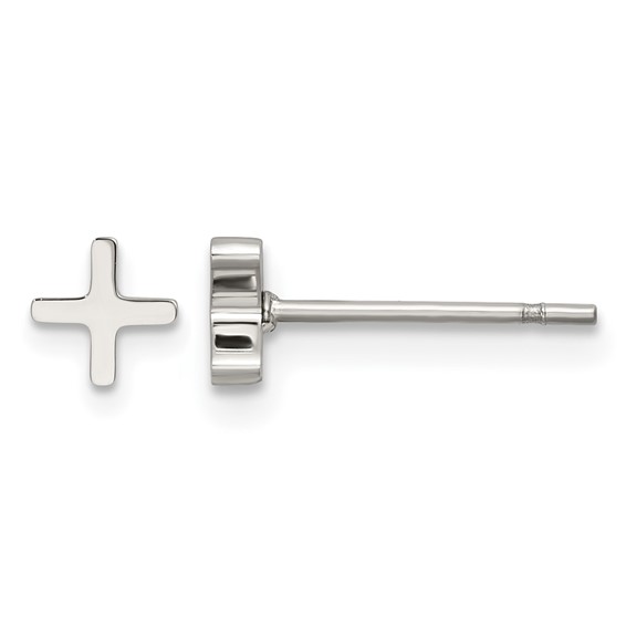 Chisel Stainless Steel Polished X Post Earrings