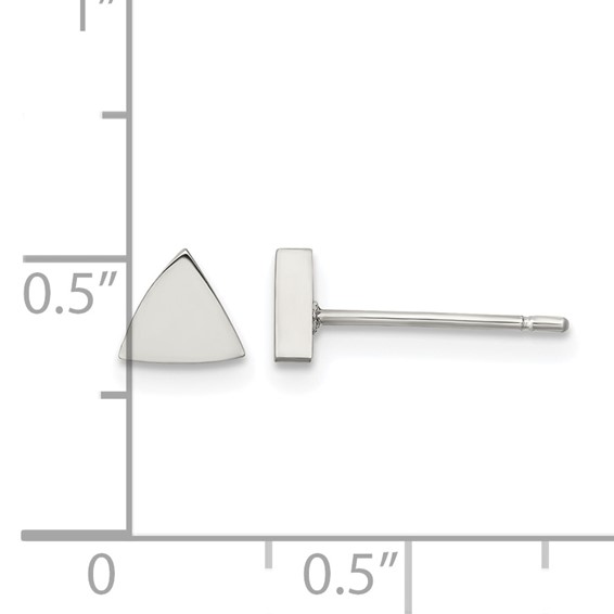 Stainless Steel Polished Triangle Post Earrings