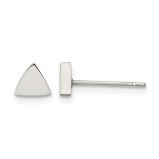 Stainless Steel Polished Triangle Post Earrings