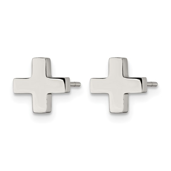 Chisel Stainless Steel Polished X Post Earrings