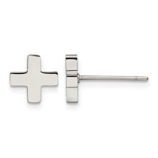 Chisel Stainless Steel Polished X Post Earrings