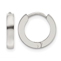 Chisel Stainless Steel Polished 2.2mm Hinged Hoop Earrings view 1