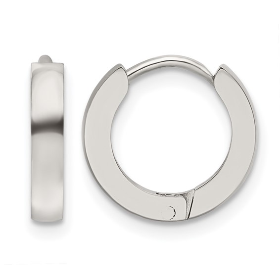 Chisel Stainless Steel Polished 2.2mm Hinged Hoop Earrings