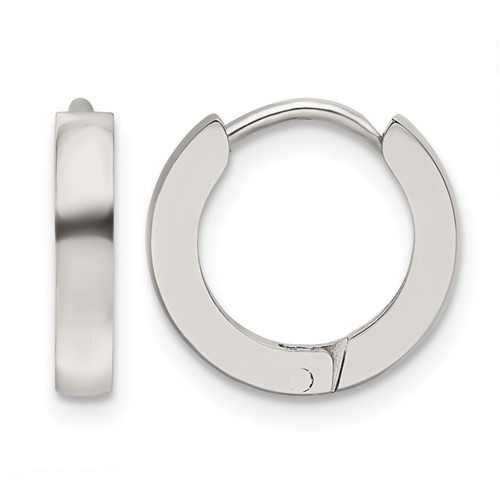 Chisel Stainless Steel Polished 2.2mm Hinged Hoop Earrings