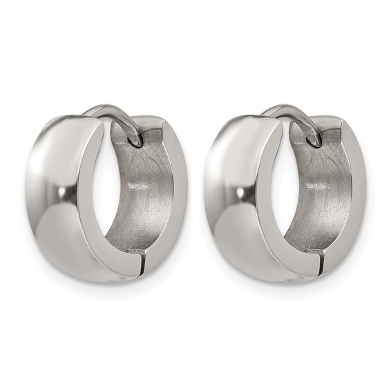 Chisel Stainless Steel Polished 5mm Hinged Hoop Earrings