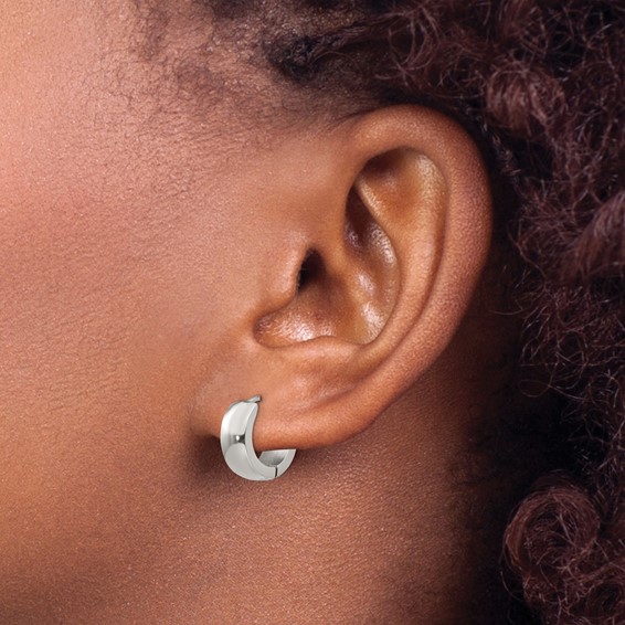 Chisel Stainless Steel Polished 5mm Hinged Hoop Earrings