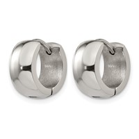 Chisel Stainless Steel Polished 6mm Hinged Hoop Earrings view 2