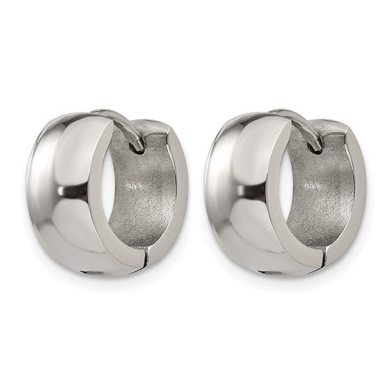 Chisel Stainless Steel Polished 6mm Hinged Hoop Earrings