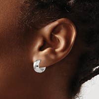 Chisel Stainless Steel Polished 6mm Hinged Hoop Earrings view 3