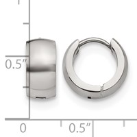 Chisel Stainless Steel Polished 6mm Hinged Hoop Earrings view 4