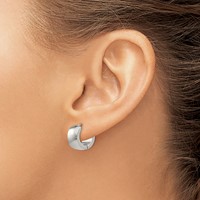 Chisel Stainless Steel Polished 7mm Hinged Hoop Earrings view 3
