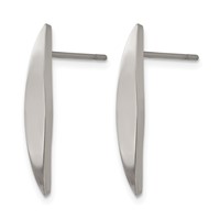 Stainless Steel Polished Post Earrings view 2