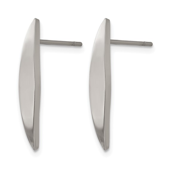 Stainless Steel Polished Post Earrings