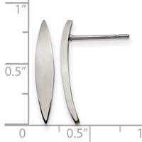 Stainless Steel Polished Post Earrings view 4