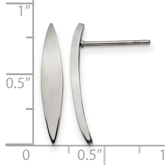 Stainless Steel Polished Post Earrings