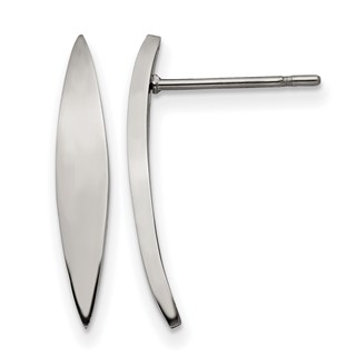Stainless Steel Polished Post Earrings