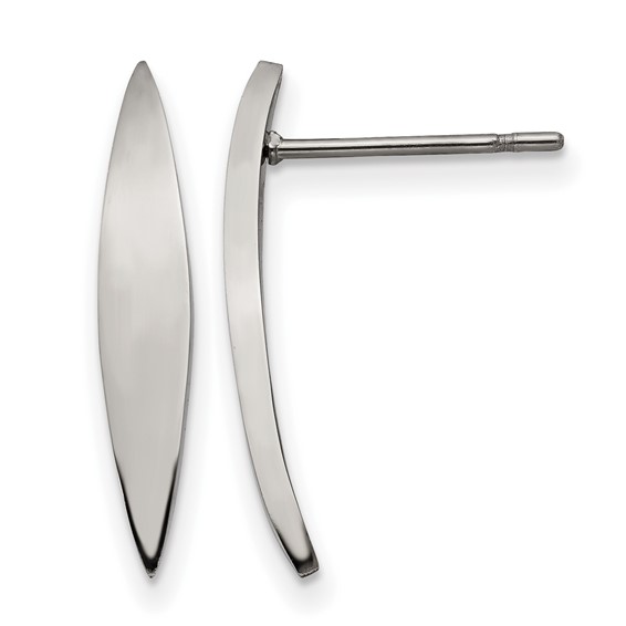 Stainless Steel Polished Post Earrings