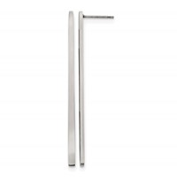 Chisel Stainless Steel Polished Long Bar Post Dangle Earrings view 1