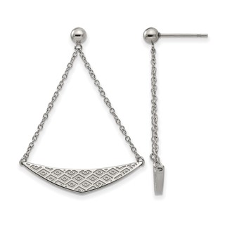 Stainless Steel Polished Post Dangle Earrings