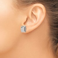 Chisel Stainless Steel Polished 6mm Stud Post Earrings view 3