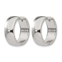 Chisel Stainless Steel Polished 6mm Hinged Hoop Earrings view 2