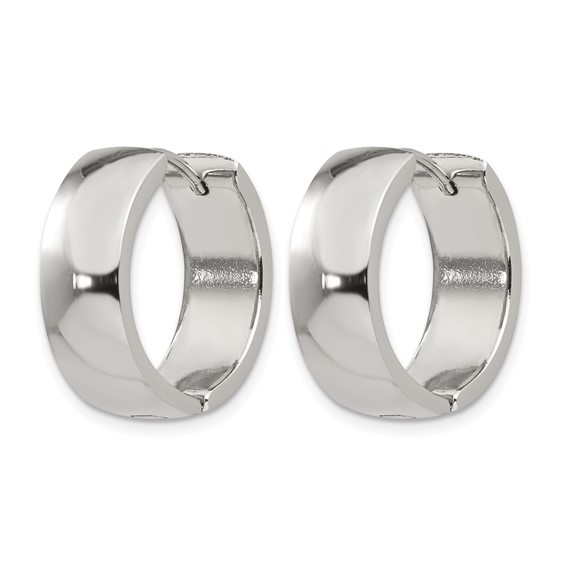 Chisel Stainless Steel Polished 6mm Hinged Hoop Earrings