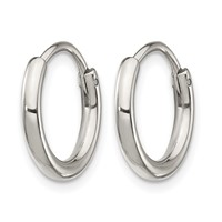 Chisel Stainless Steel Polished 2mm Endless Hoop Earrings view 2