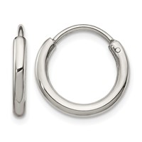 Chisel Stainless Steel Polished 2mm Endless Hoop Earrings view 1