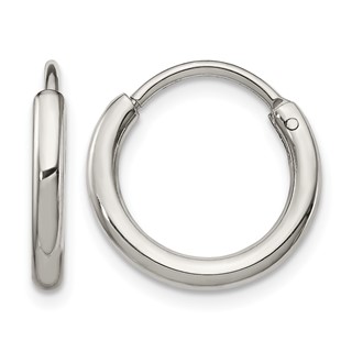Chisel Stainless Steel Polished 2mm Endless Hoop Earrings