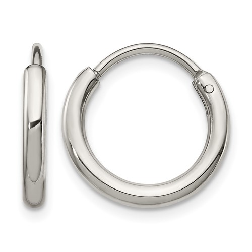 Chisel Stainless Steel Polished 2mm Endless Hoop Earrings