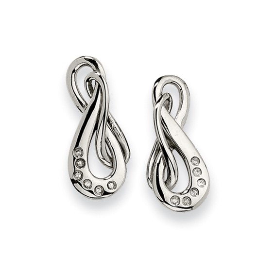 Stainless Steel CZ Earrings