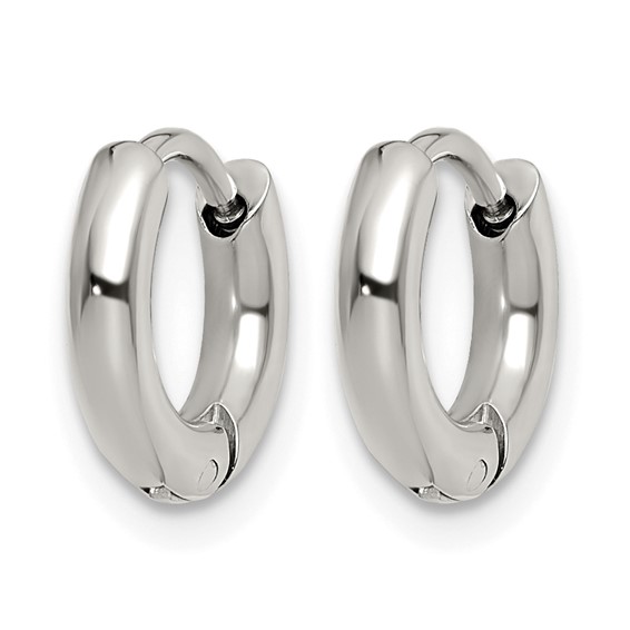 Chisel Stainless Steel Polished 2.5mm Hinged Hoop Earrings