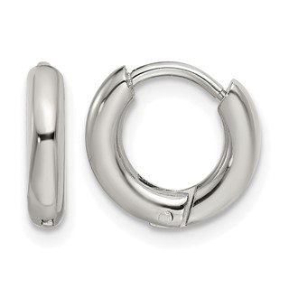 Chisel Stainless Steel Polished 2.5mm Hinged Hoop Earrings