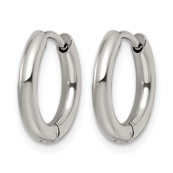 Chisel Stainless Steel Polished 2.5mm Hinged Hoop Earrings