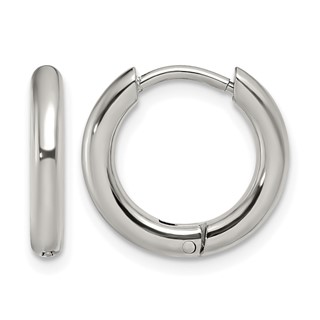 Chisel Stainless Steel Polished 2.5mm Hinged Hoop Earrings