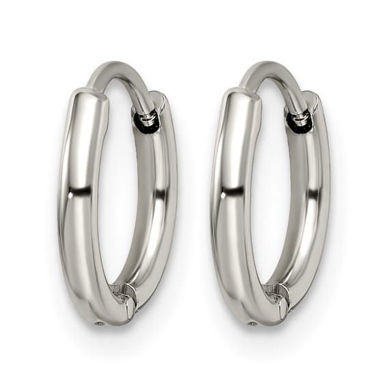 Chisel Stainless Steel Polished 1.6mm Hinged Hoop Earrings