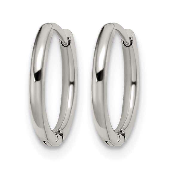 Chisel Stainless Steel Polished 1.6mm Hinged Hoop Earrings