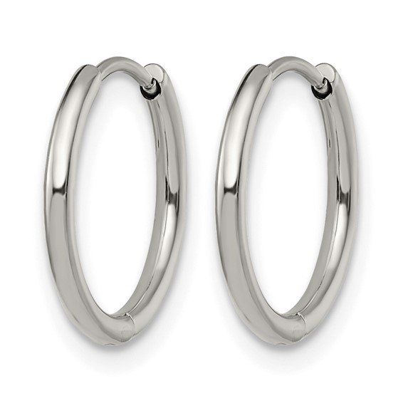Chisel Stainless Steel Polished 1.6mm Hinged Hoop Earrings