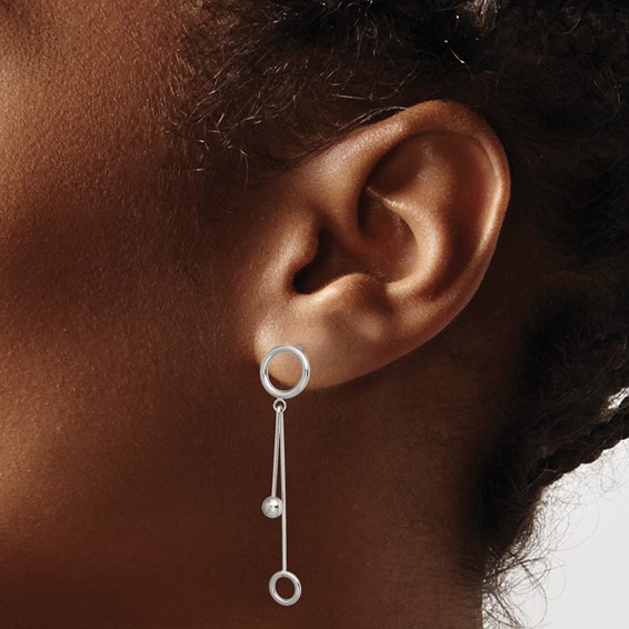 Chisel Stainless Steel Polished Post Dangle Earrings