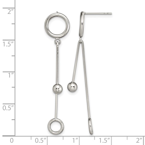 Chisel Stainless Steel Polished Post Dangle Earrings