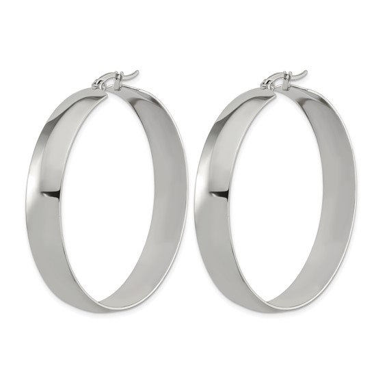 Chisel Stainless Steel Polished 9mm Hoop Earrings