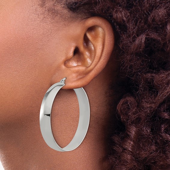 Chisel Stainless Steel Polished 9mm Hoop Earrings