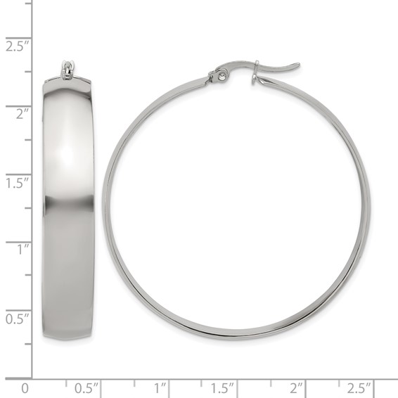 Chisel Stainless Steel Polished 9mm Hoop Earrings