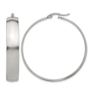 Chisel Stainless Steel Polished 9mm Hoop Earrings