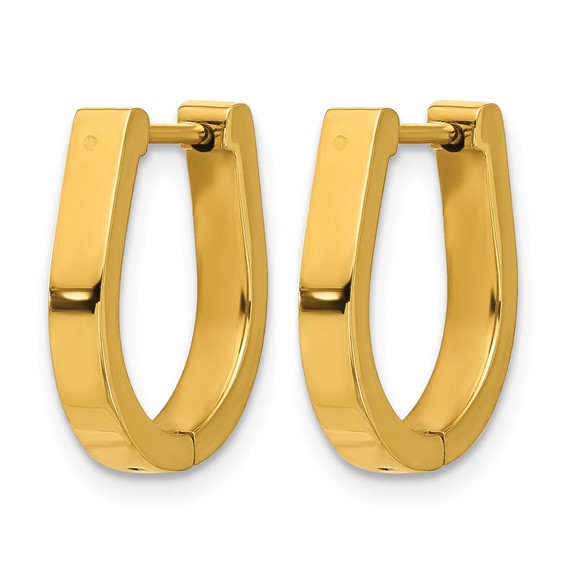 Chisel Stainless Steel Polished Yellow IP-plated 3mm Hoop Earrings