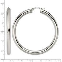 Chisel Stainless Steel Polished Hoop Earrings view 5