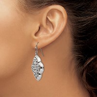 Stainless Steel Polished Dangle Shepherd Hook Earrings view 4