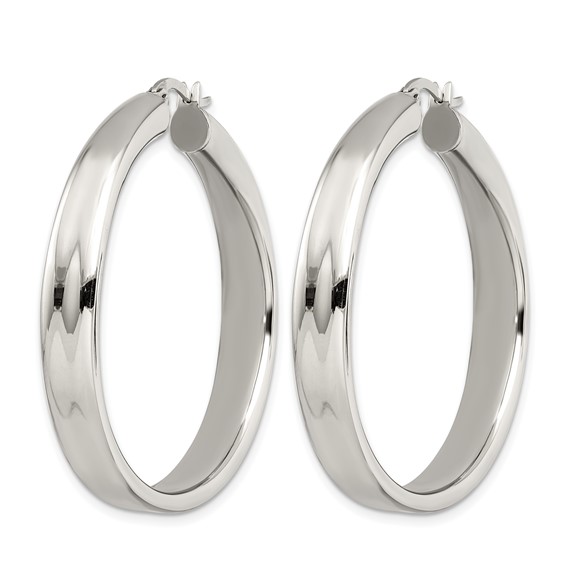 Chisel Stainless Steel Polished 6.75mm Hoop Earrings